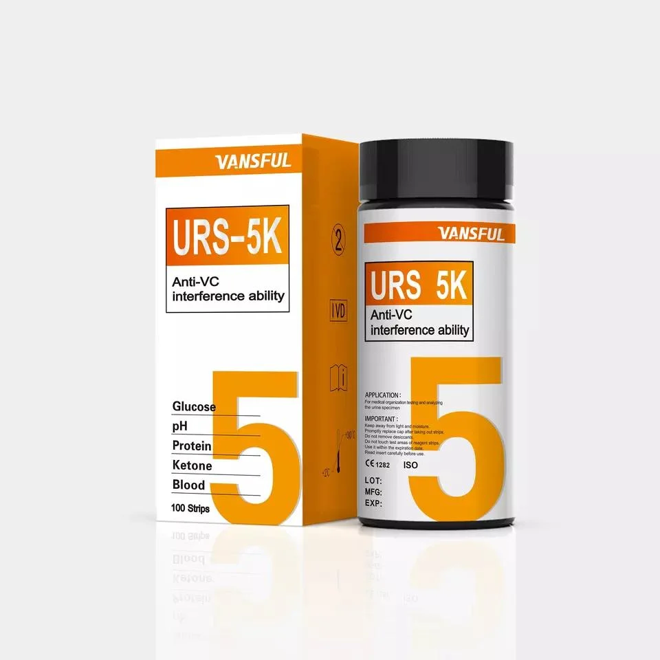 Medical Disposables Uric 5V Gp 5 Parameters Urine Test Strips Rapid Test Strips