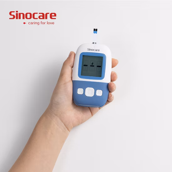 Sinocare Blood Glucose Meter Glucometer Kit Test Strips Needles Lancets Medical Diabetes Tester Monitors System